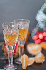 Two champagne glasses