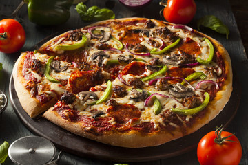 Homemade Hot Supreme PIzza