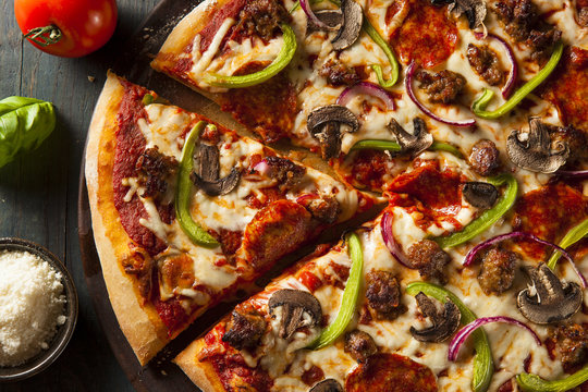 Homemade Hot Supreme PIzza