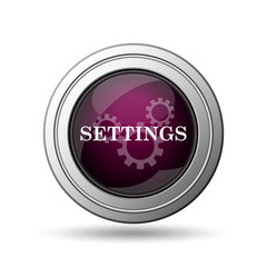 Settings icon. Internet button on white background..