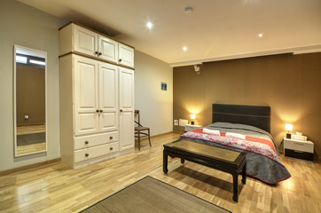 bedroom in the modern villa