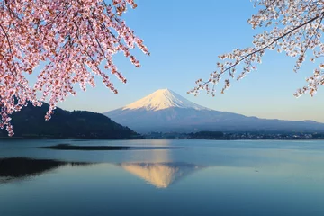 Foto op Plexiglas Fuji Mount Fuji, uitzicht vanaf Lake Kawaguchiko