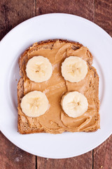 peanut butter bread with banana