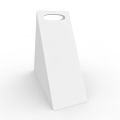 White blank box triangular shape