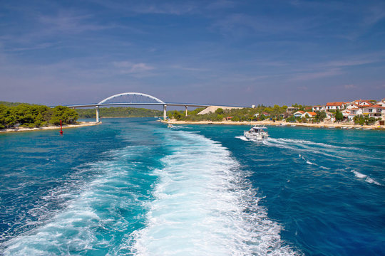 Zdrelac bridge connecting Ugljan and Pasman