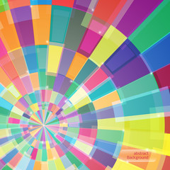 Abstract multicolor circle tunnel