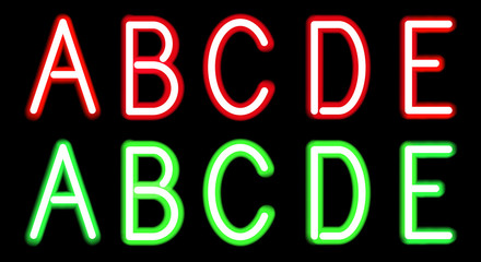 neon letters