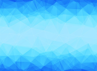Blue  triangles background, polygonal design
