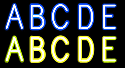 neon letters