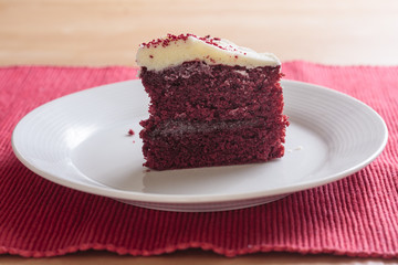 Red velvet cake slice