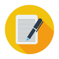 Document single flat icon.