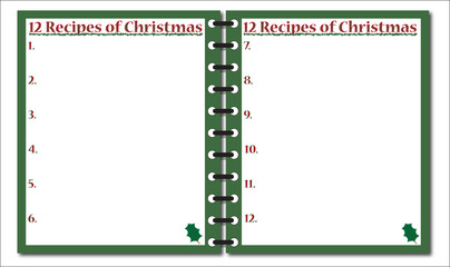 12 Recipes Of Christmas Notepad