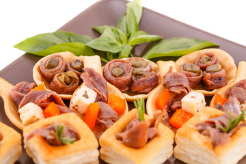 Anchovies in pastries