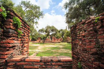 Entrance to Wat Phra Si Sanphet in Ayutthaya, Thailand.