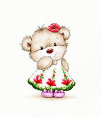 Cute Teddy bear girl