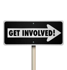 Get Involved Road Sign Participate Join Engagement Group
