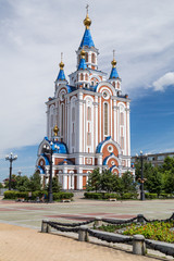 Fototapeta premium Russian Orhodox Church in Khabarovsk, Russia