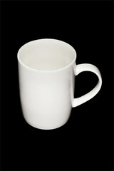white cup with black background,isolate picture