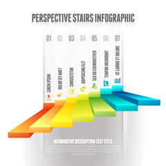 Perspective Stairs Infographic © idspopd