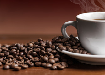 Coffee cup and beans 9