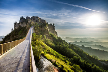View of the old town of Bagnoregio