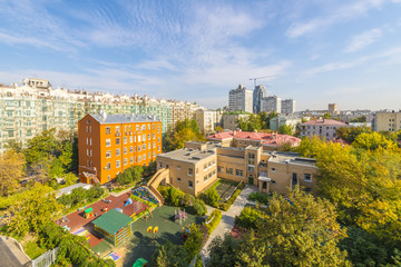 Obraz premium Streets and houses in the center of old Moscow