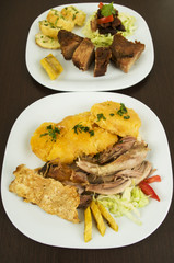 hornado fritada roasted and fried pork ecuadorian traditional