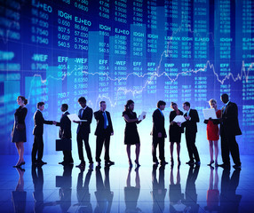 Group of Business People Stock Market Concept