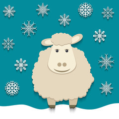 Vector sheep - symbol of 2015