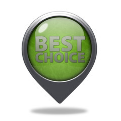 Best choice pointer icon on white background