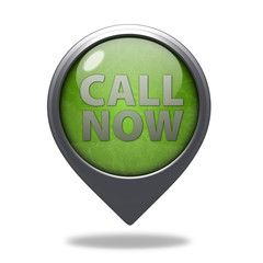 call now pointer icon on white background