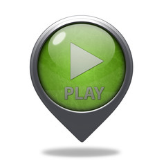 play pointer icon on white background