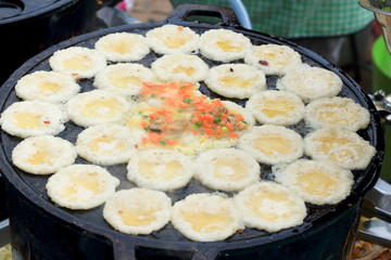 Coconut milk mix sugar and flour. - Kind of Thai sweetmeat