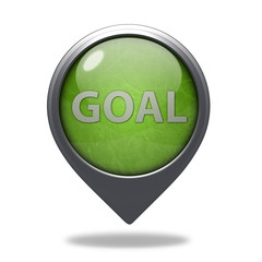 Goal pointer icon on white background