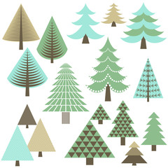 Retro Christmas Trees © Giraphics