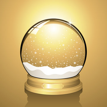 Gold Snow Globe