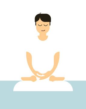 Minimal meditation illustration