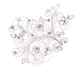 Drawing Art of Decorative Flourish Elements