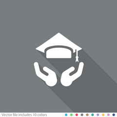 Flat Long Shadow Icon