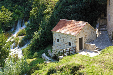Fototapeta na wymiar Skradinski Buk - world famous waterfall.