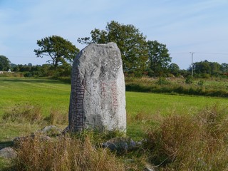 Karlevi Runestone with a runic inscription on the island Oeland