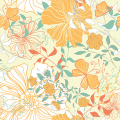 Fototapeta na wymiar Floral seamles pattern.