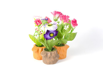 Bouquet flowers isolated on white