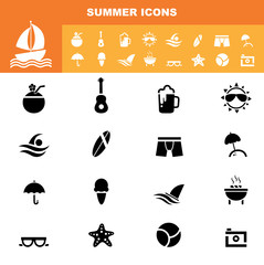 summer icon vector