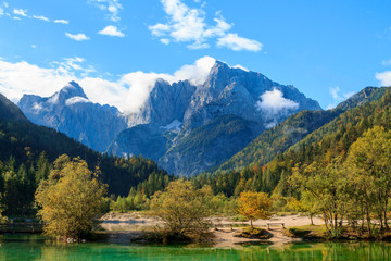 Beautiful Jasna lake at Kranjska Gora in Slovenia