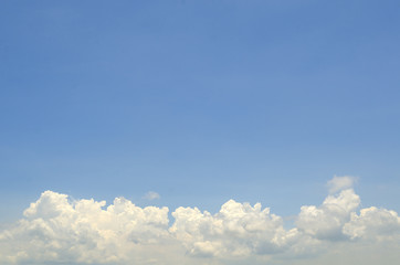 blue sky with cloud closeup