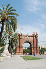 Fototapeta na wymiar Arc de Triomf di Barcellona