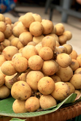 ripe longkong in the market