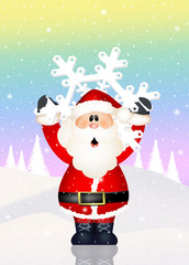 Santa Claus with snowflake