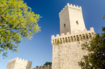 Balio Towers, a medieval fortification in Erice, Sicily